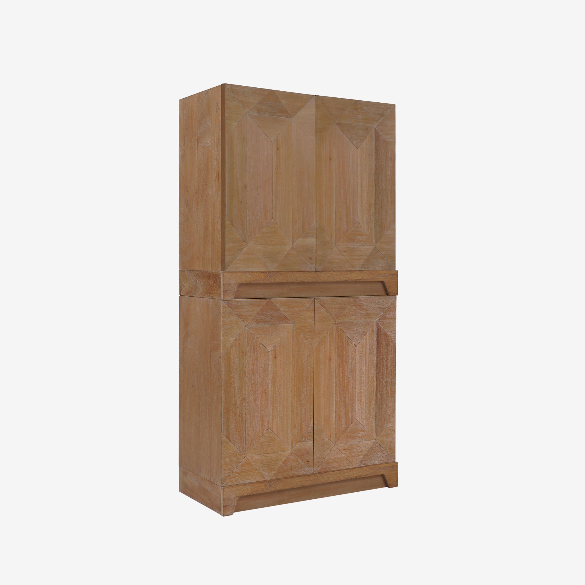 Averi - 31.5" Geometric Modular Cabinet, Natural