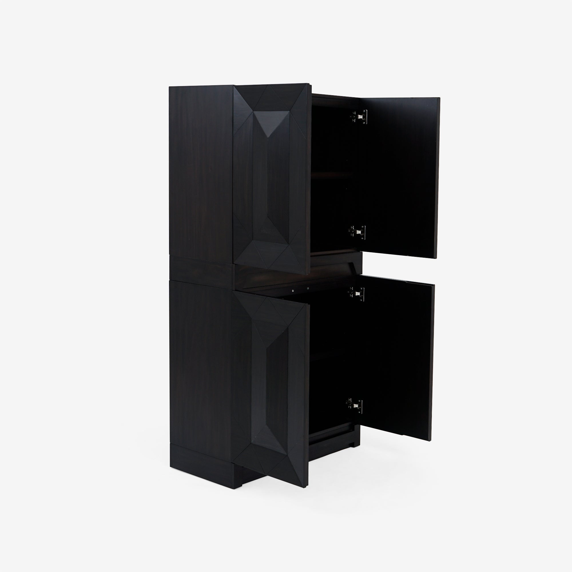 Averi - 31.5" Geometric Modular Cabinet, Black