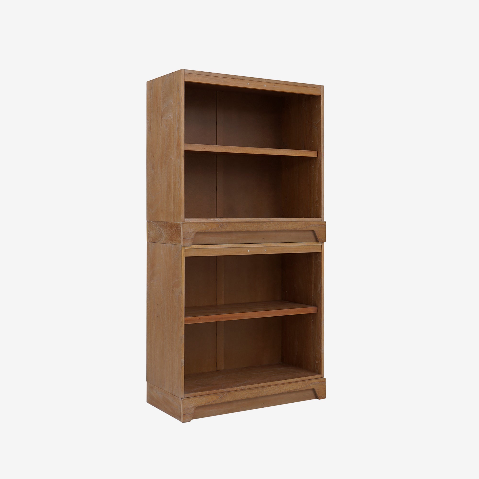Natural Anira Modular Cabinet Stacked 2 Piece Set