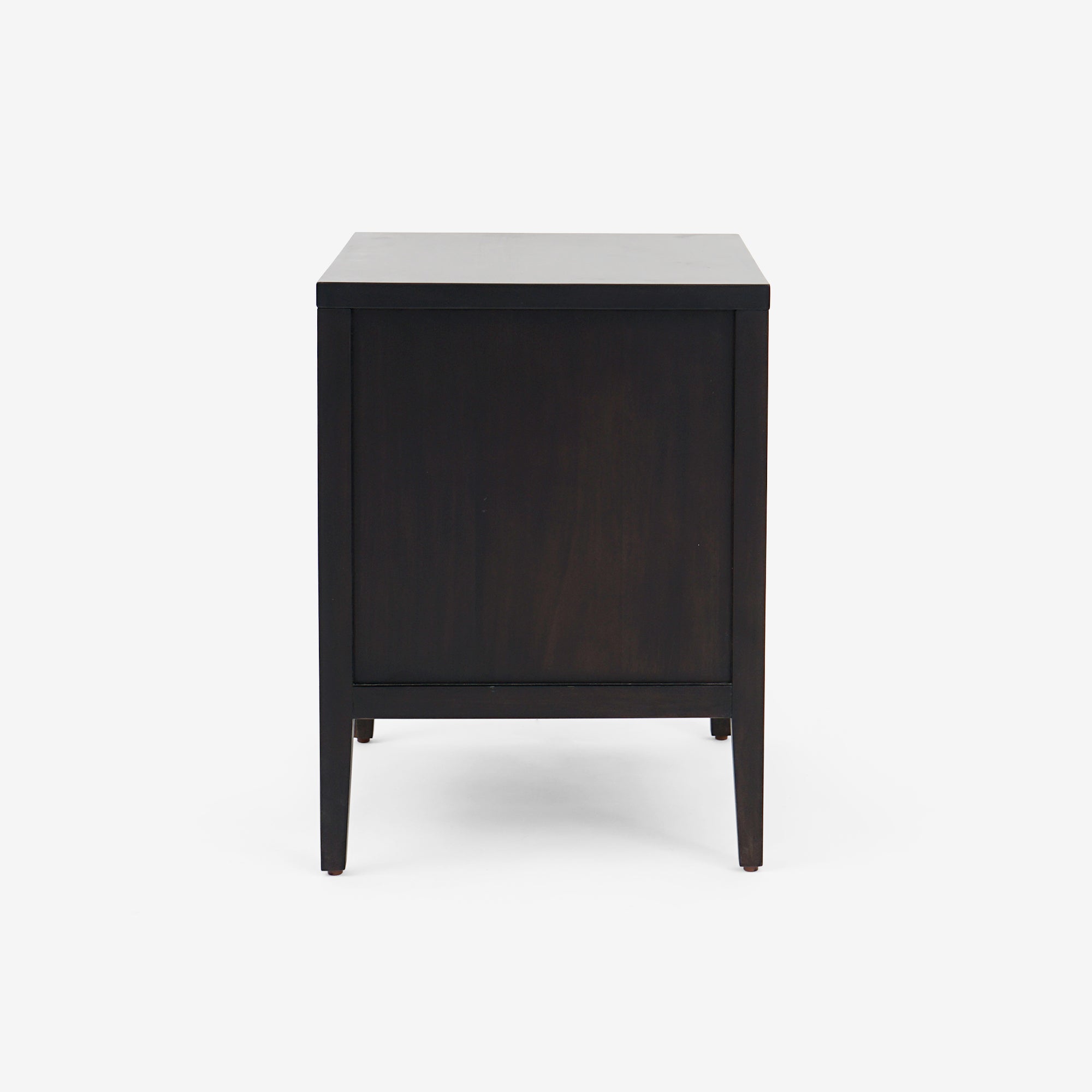 Black Kalana - 2-Drawer Rattan Nightstand side view
