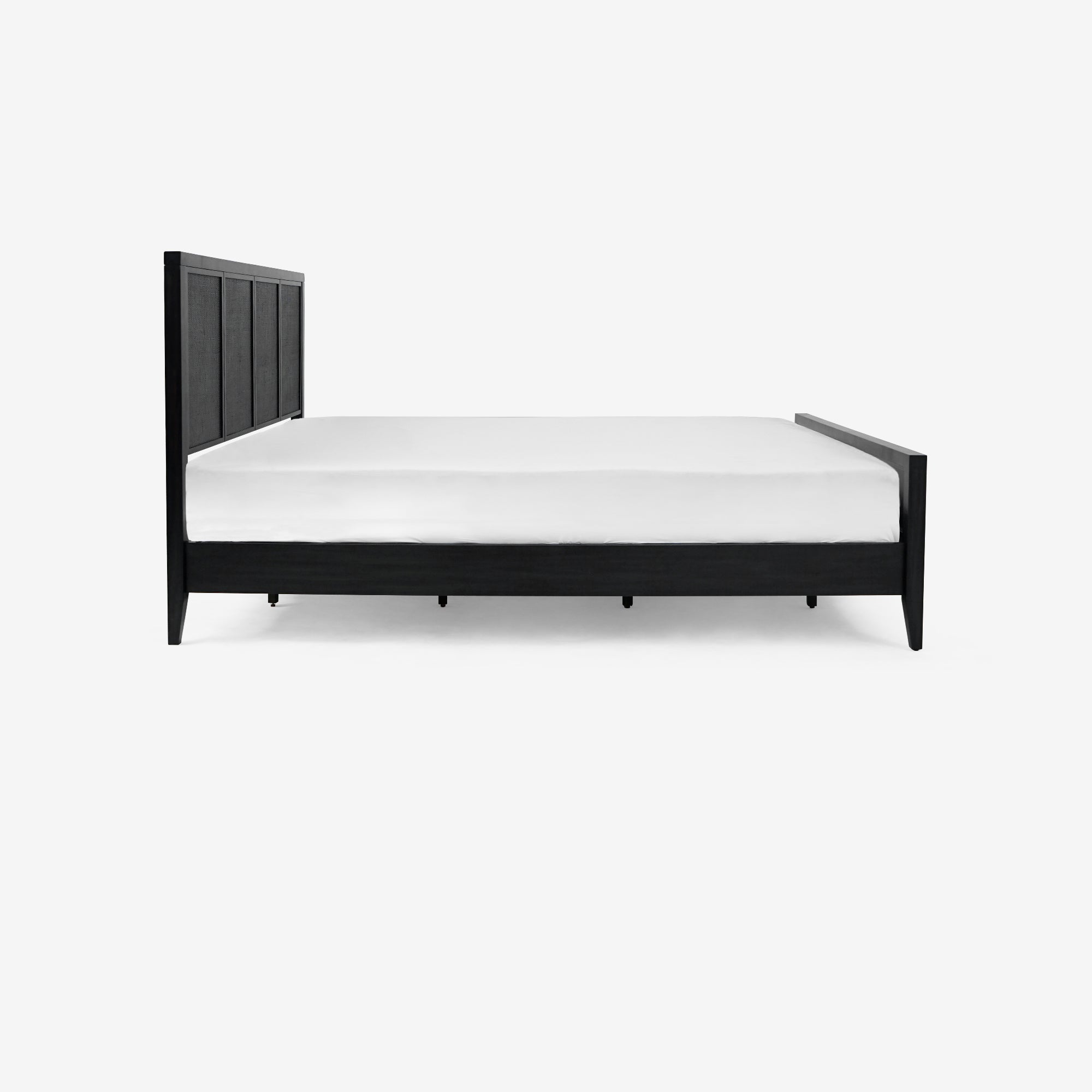 Black Kalana Queen Rattan Bed side view