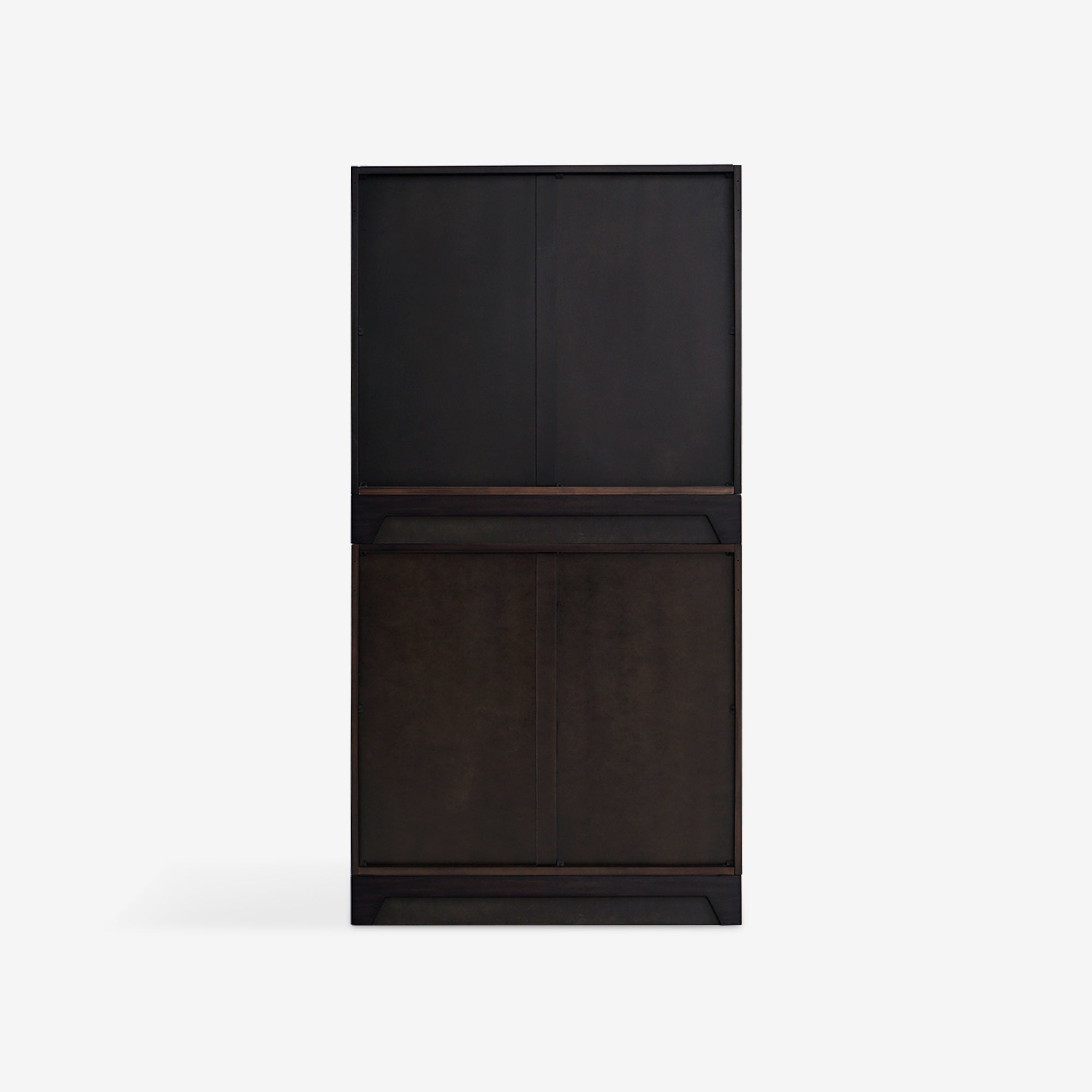 Rear view Black Liora 31.5 Rattan Modular Cabinet