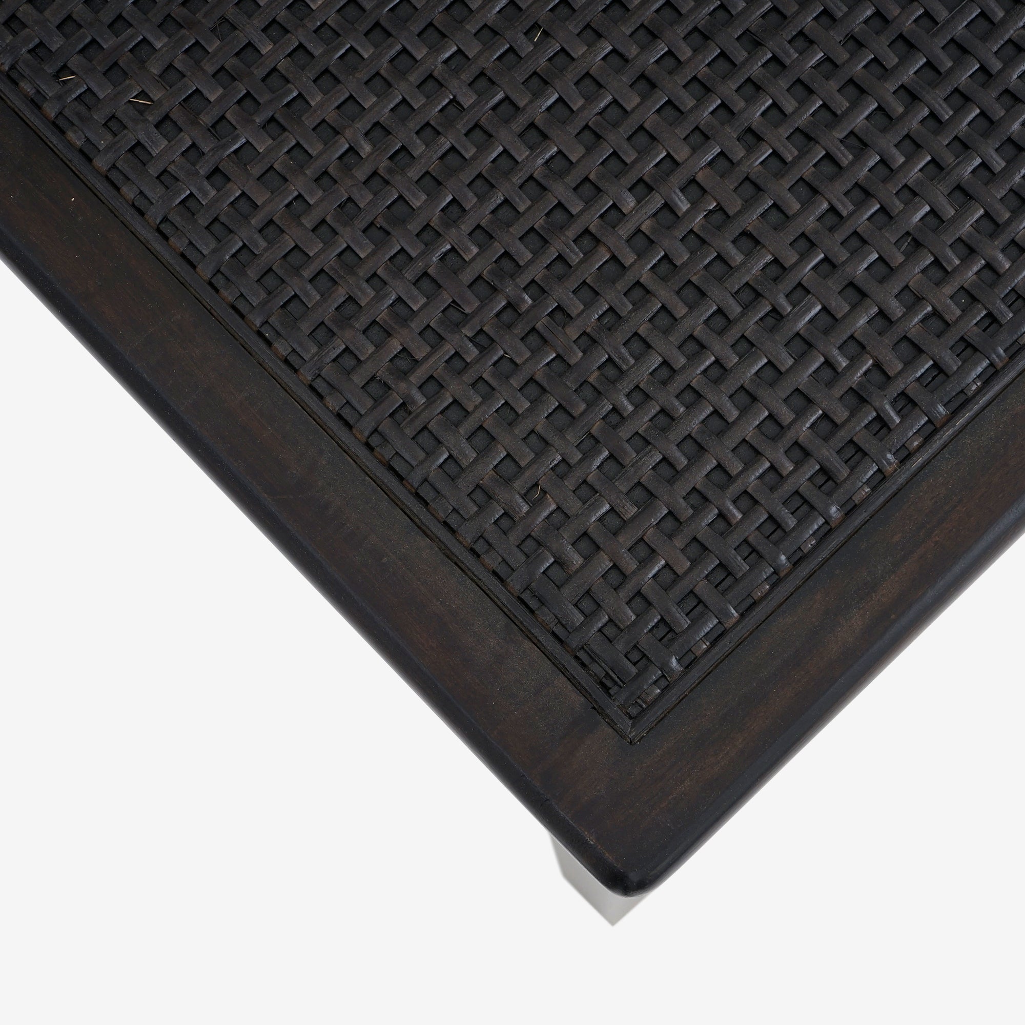 Top View Black Liora Rattan Dining Chair Set