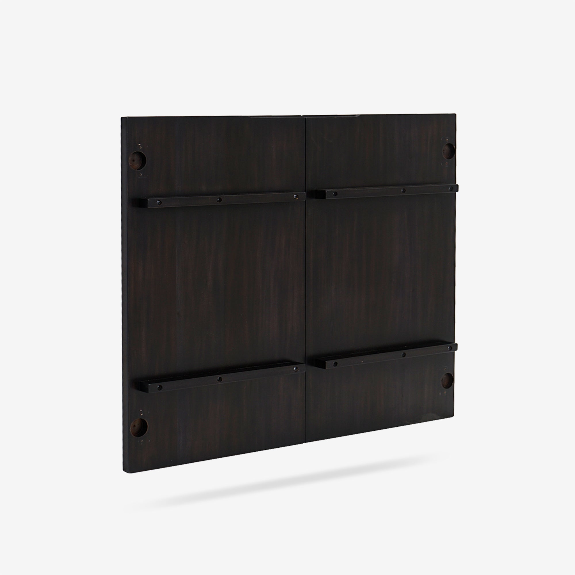 Angled Rear View Black Mira 31.5 Scalloped Modular Cabinet Doors