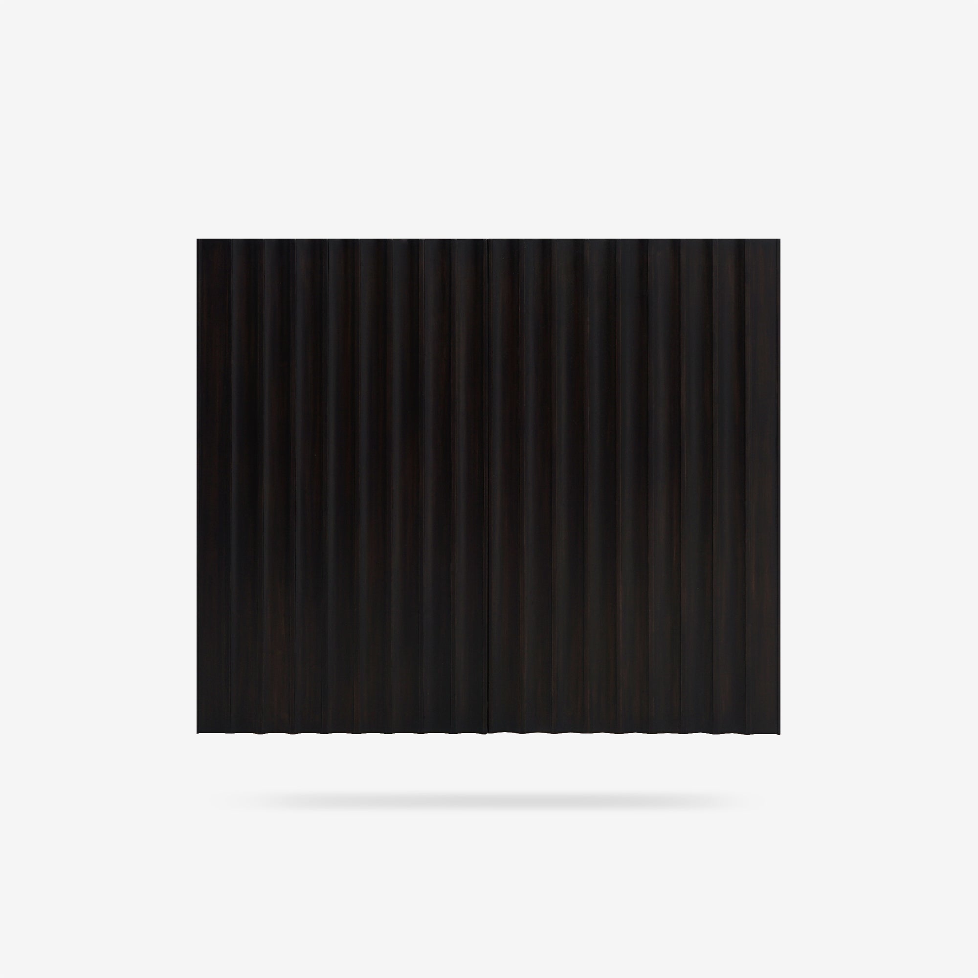 Front View Black Mira 31.5 Scalloped Modular Cabinet Doors