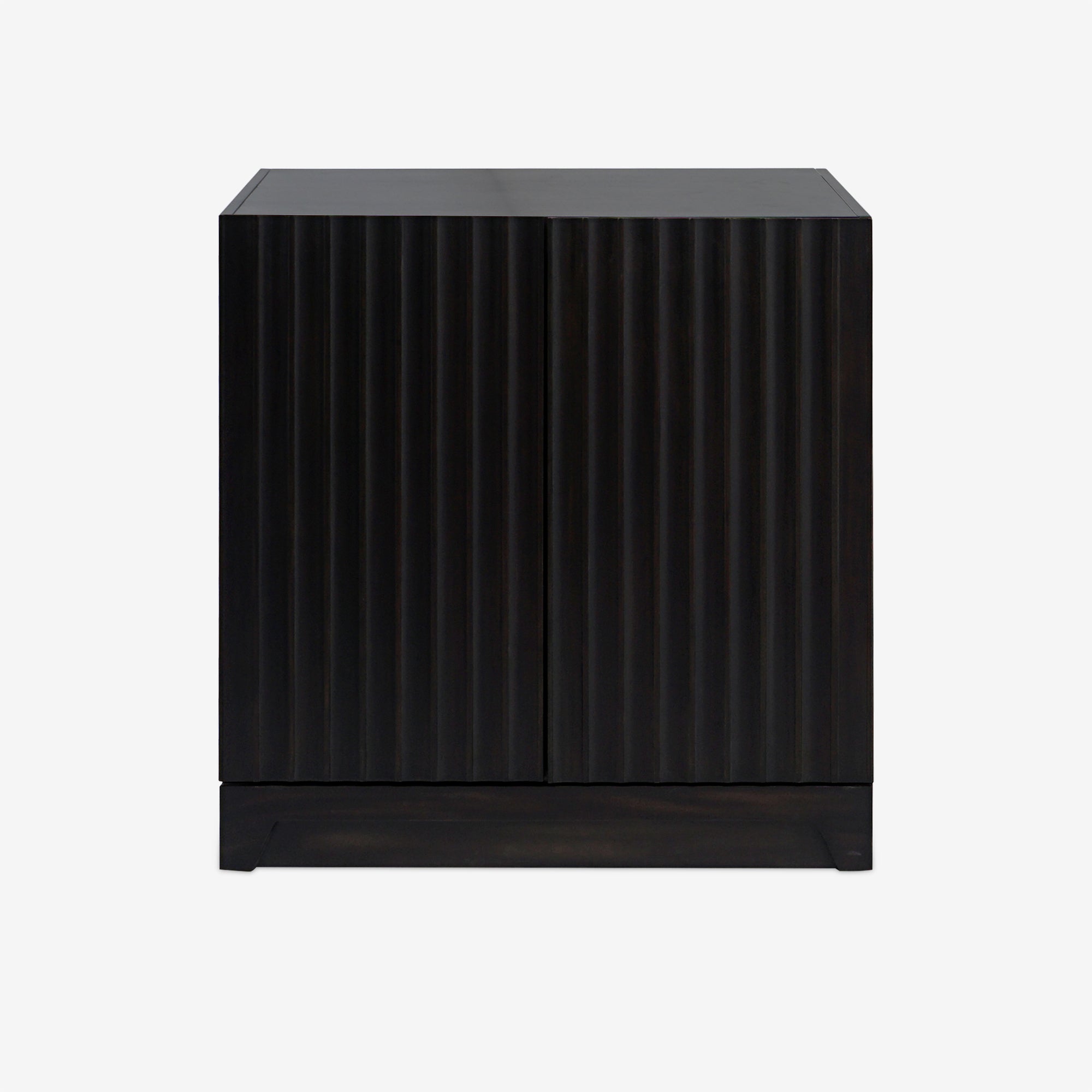 Front View Black Mira 31.5 Scalloped Modular Cabinet