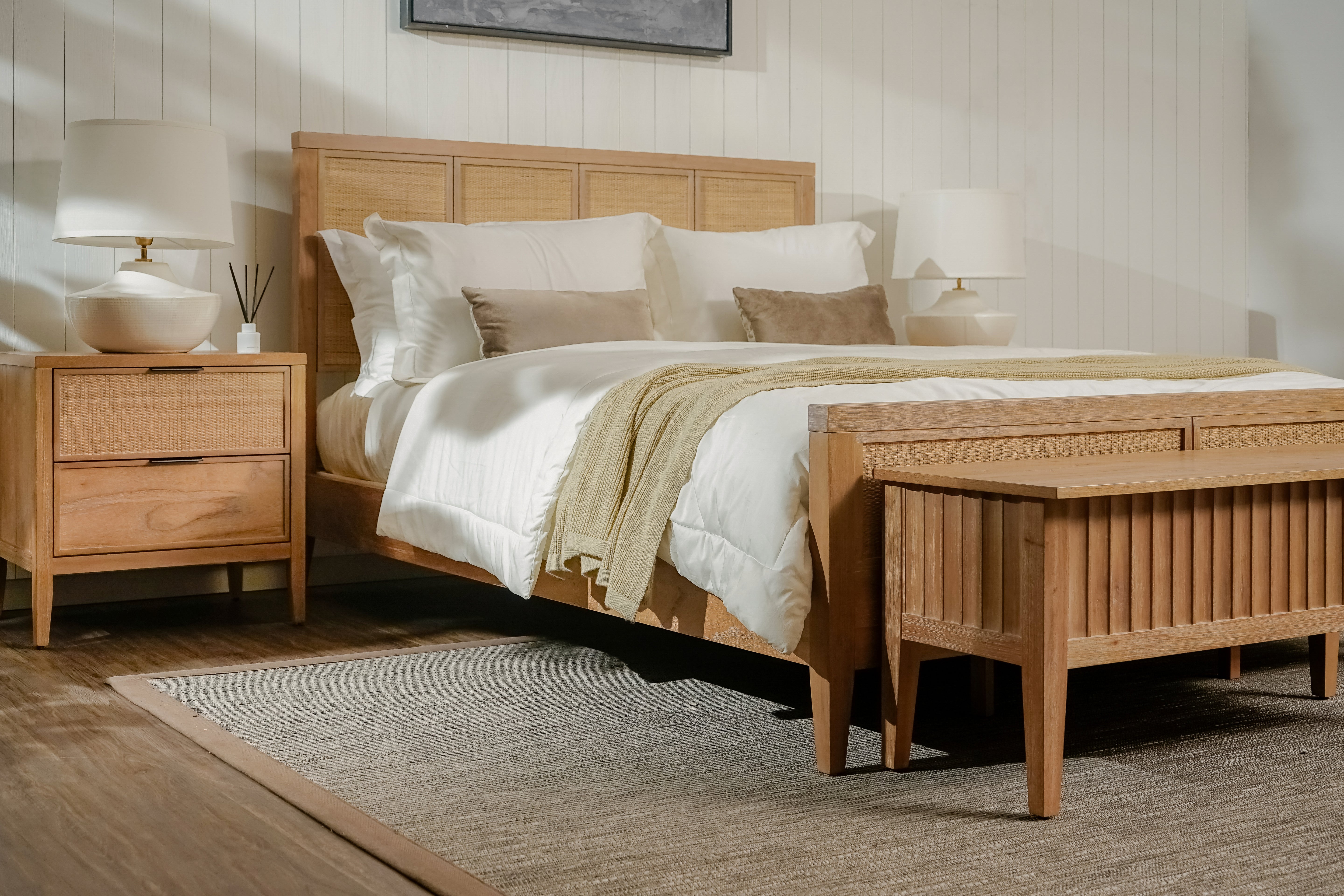 Kalana - Queen Rattan Bed, Natural