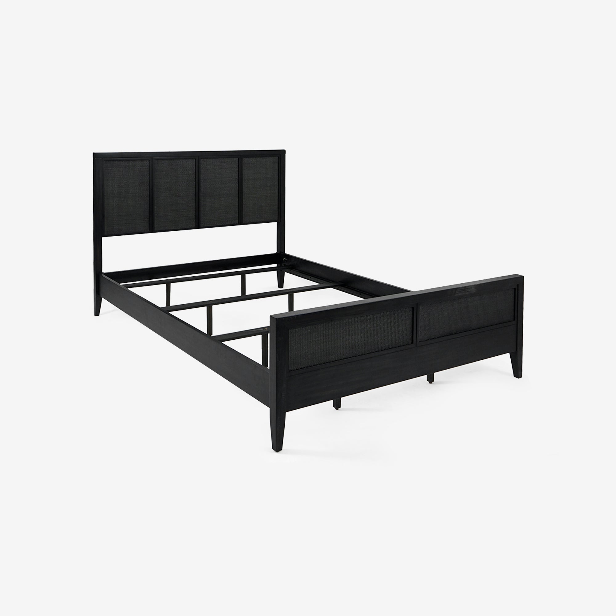 Kalana - Queen Rattan Bed, Black