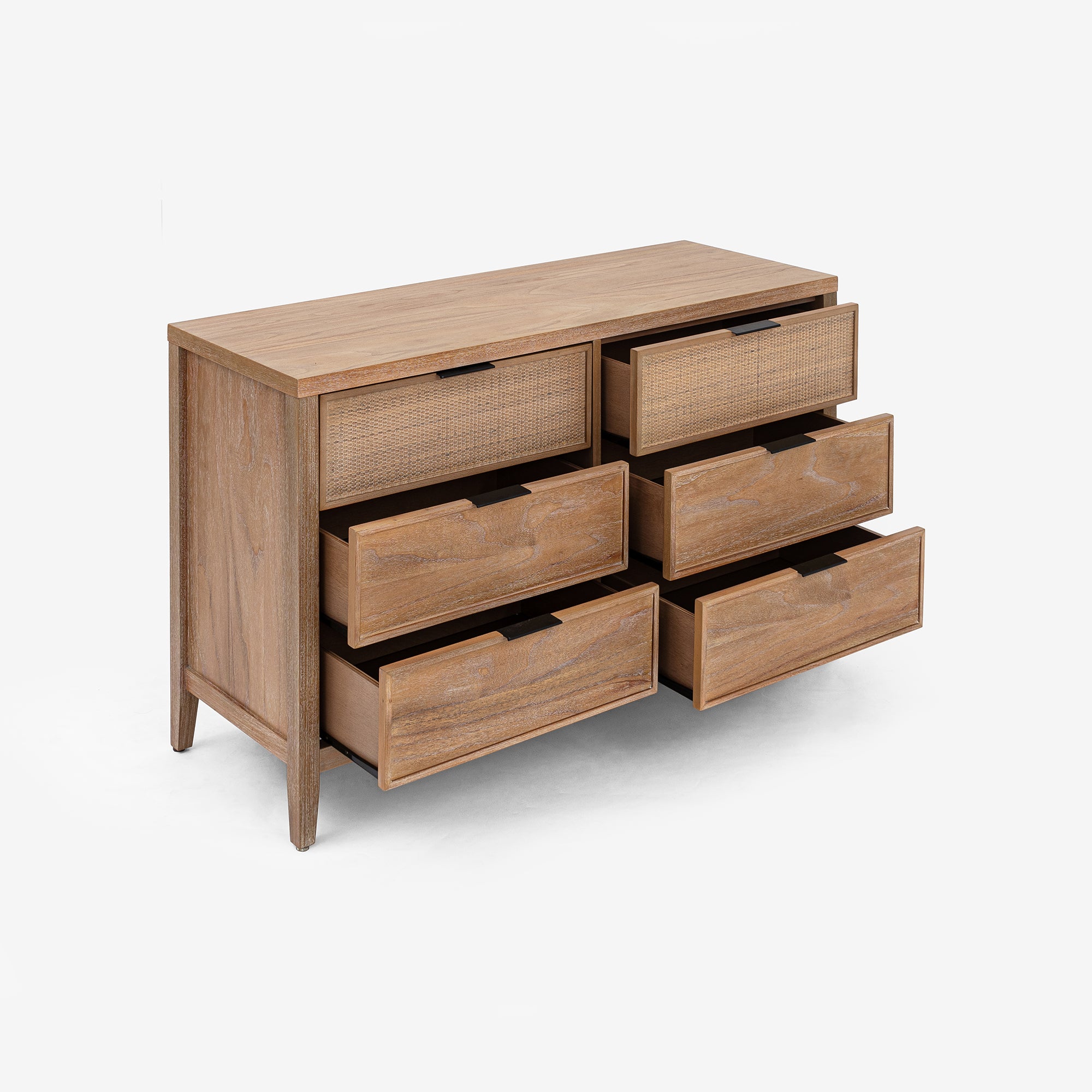 Kalana - 6-Drawer Rattan Dresser, Natural