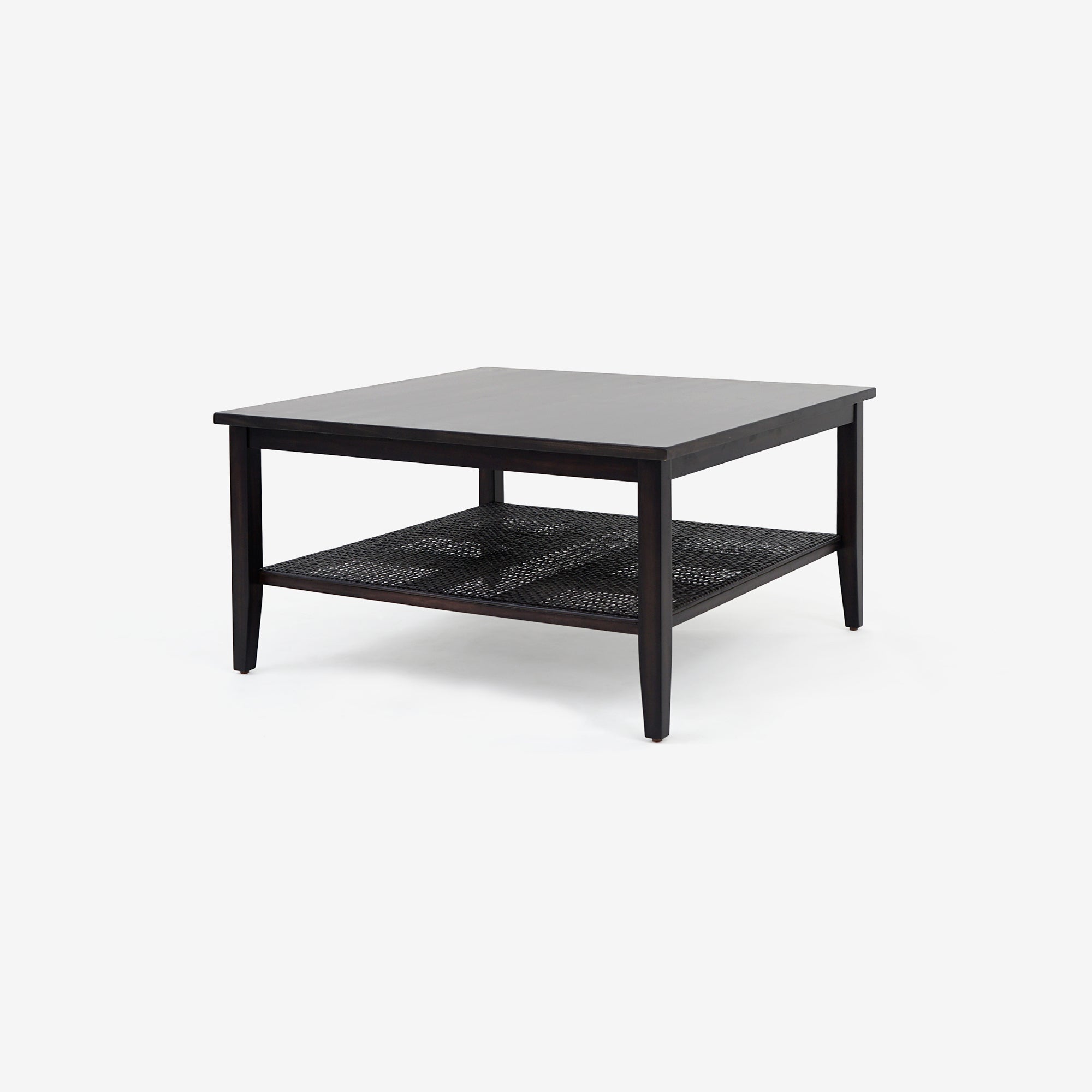 Liora - Square Rattan Coffee Table, Black