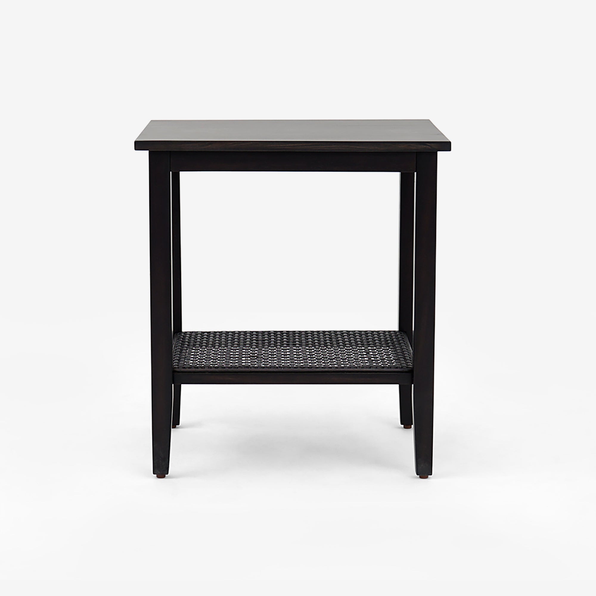Liora - Rectangular Rattan Accent Table, Black