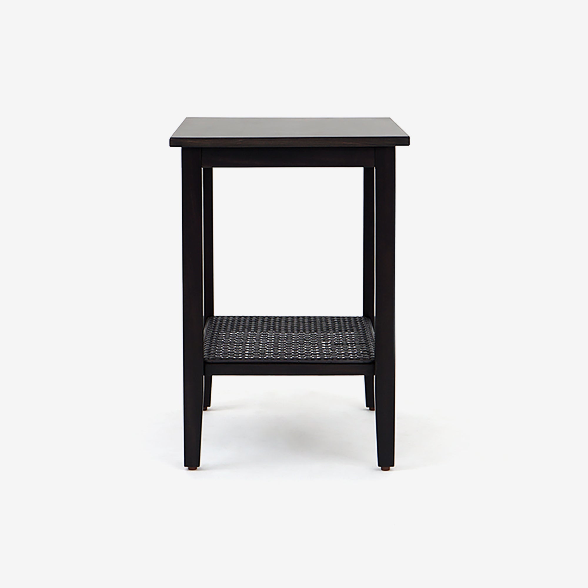 Liora - Rectangular Rattan Accent Table, Black