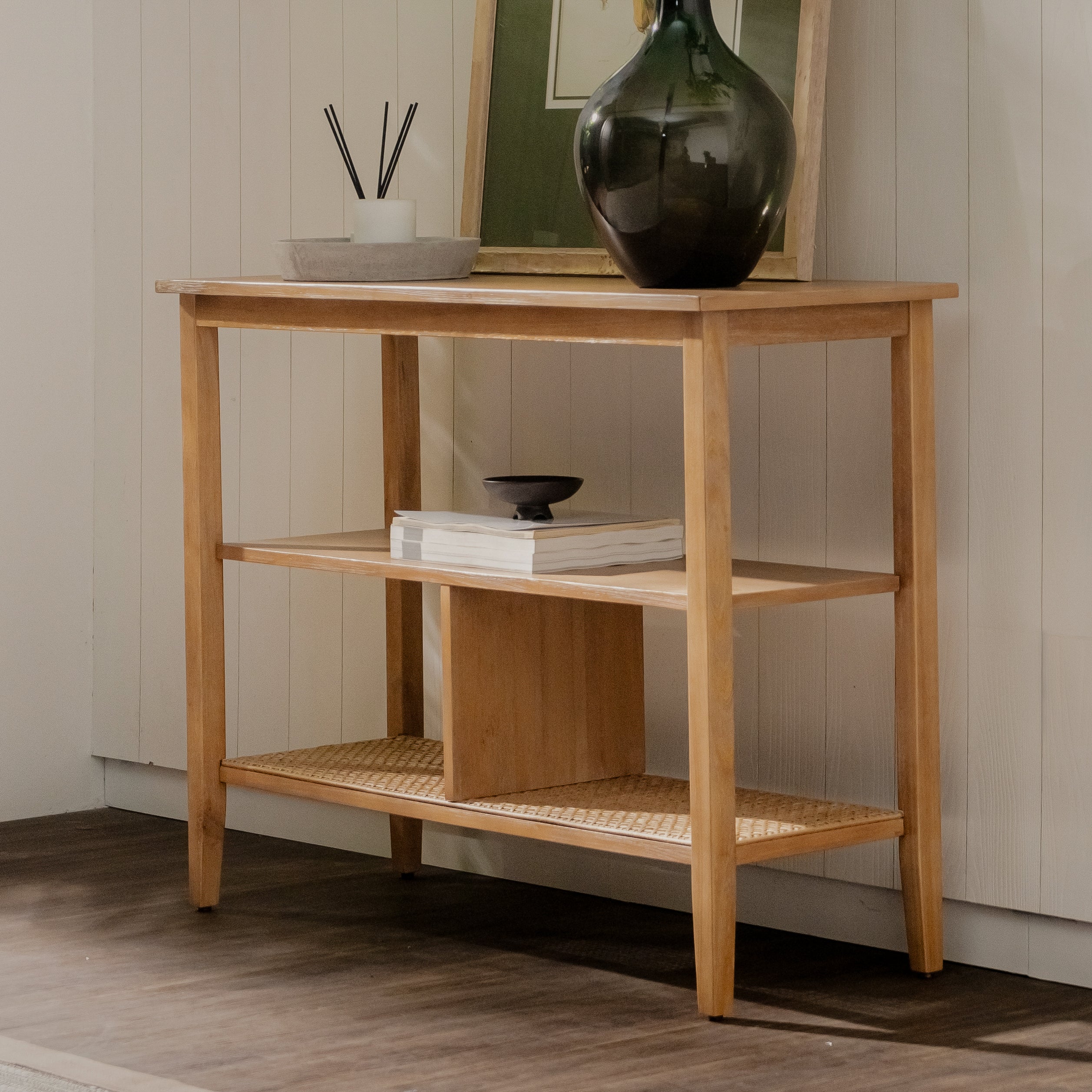 Liora - 41" Rattan Console Table, Natural