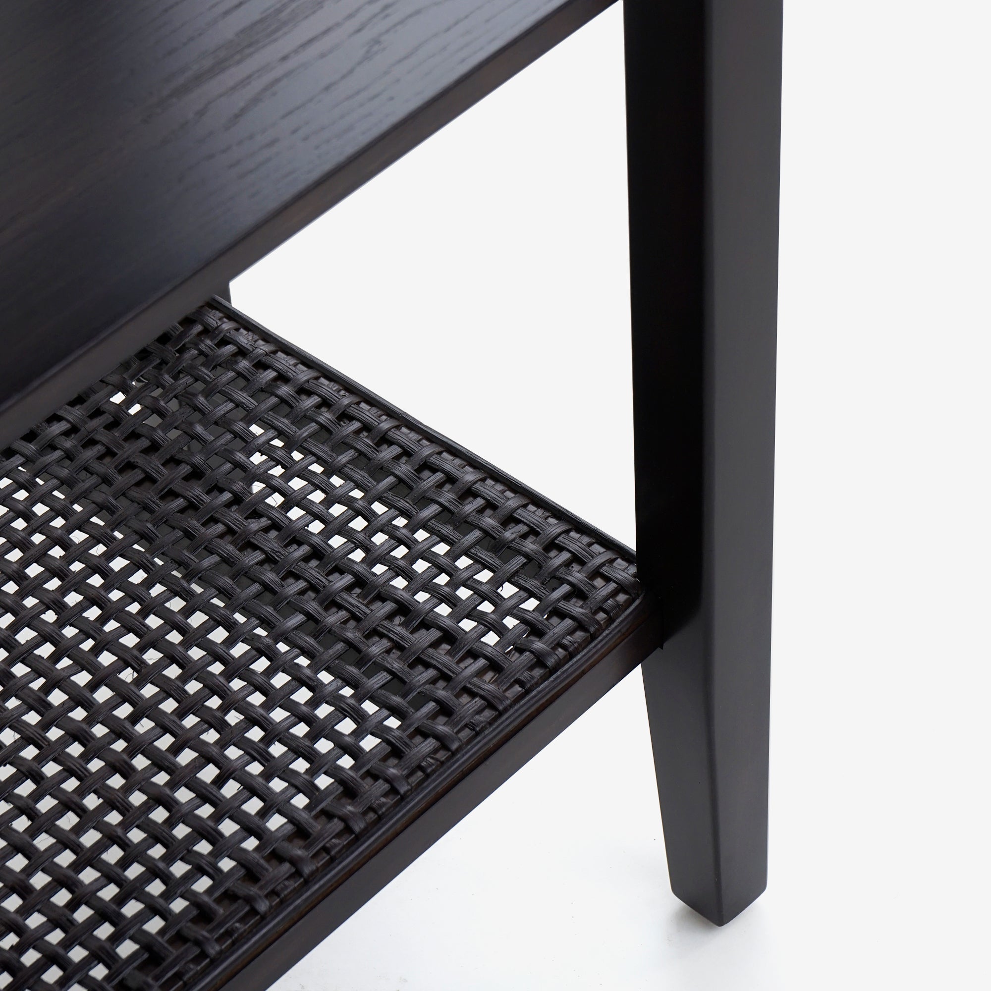 Liora - 41" Rattan Console Table, Black