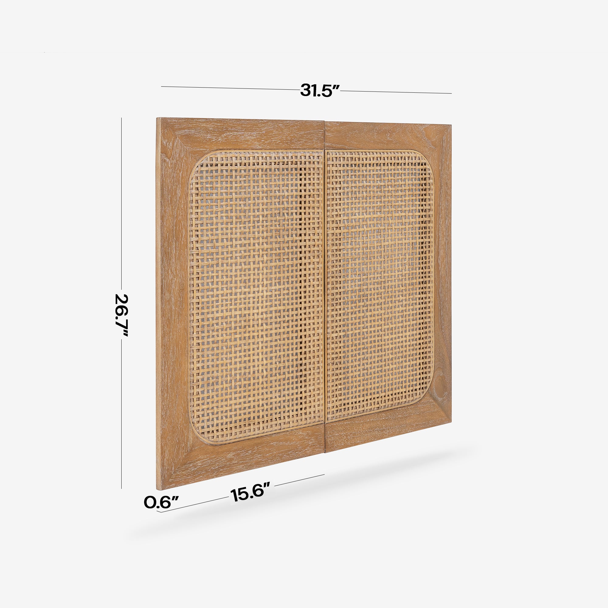 Liora - 31.5" Rattan Modular Cabinet Doors, Natural