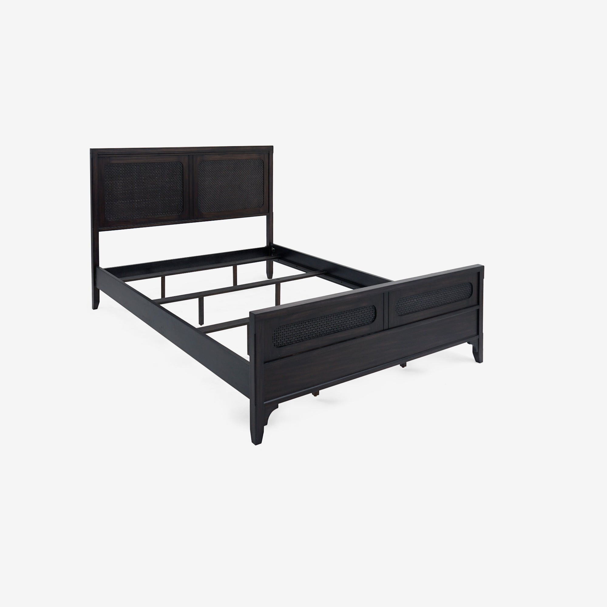 Lurian - Queen Rattan Bed, Black