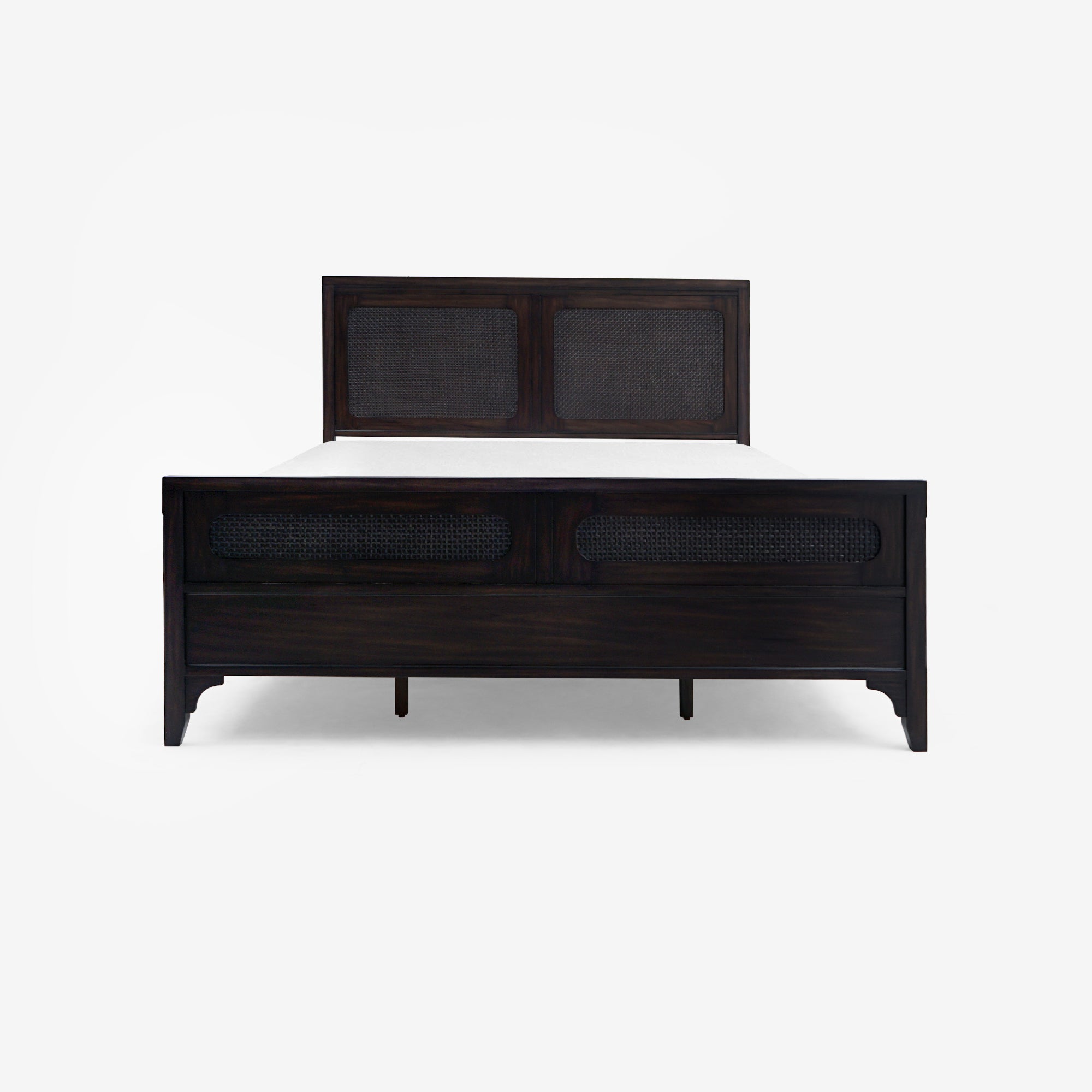 Lurian - Queen Rattan Bed, Black