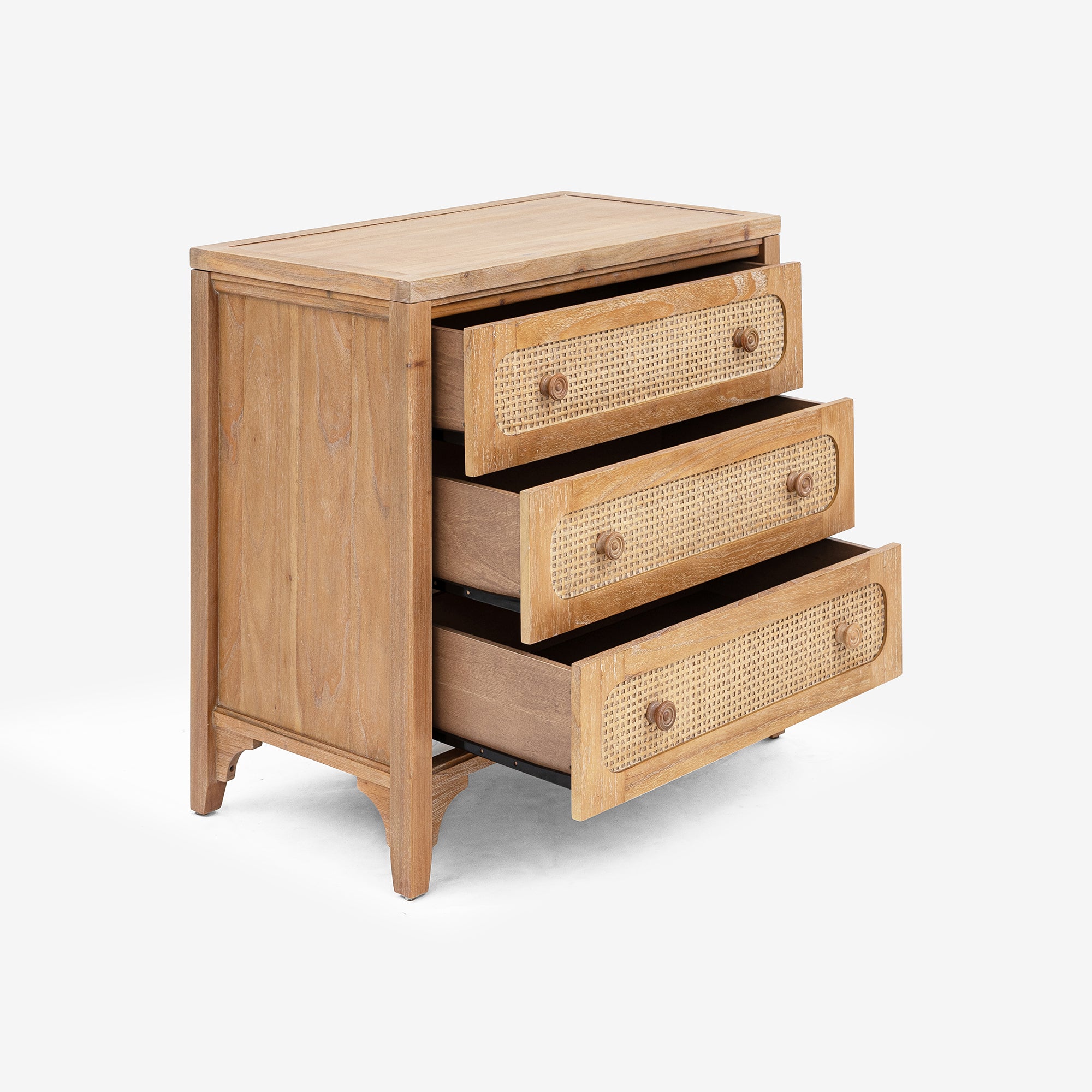 Lurian - 3-Drawer Rattan Dresser, Natural