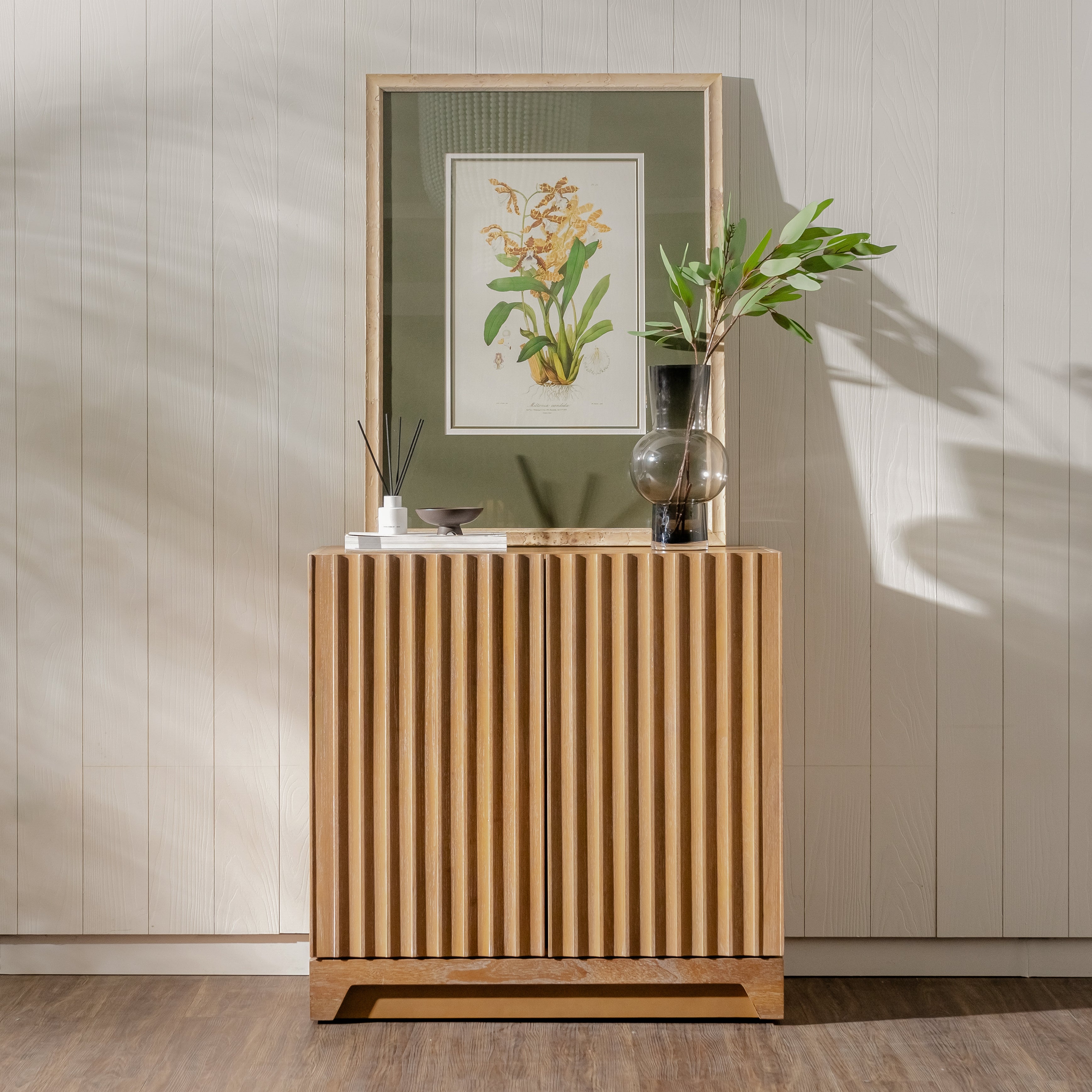 Mira - 31.5" Scalloped Modular Cabinet, Natural