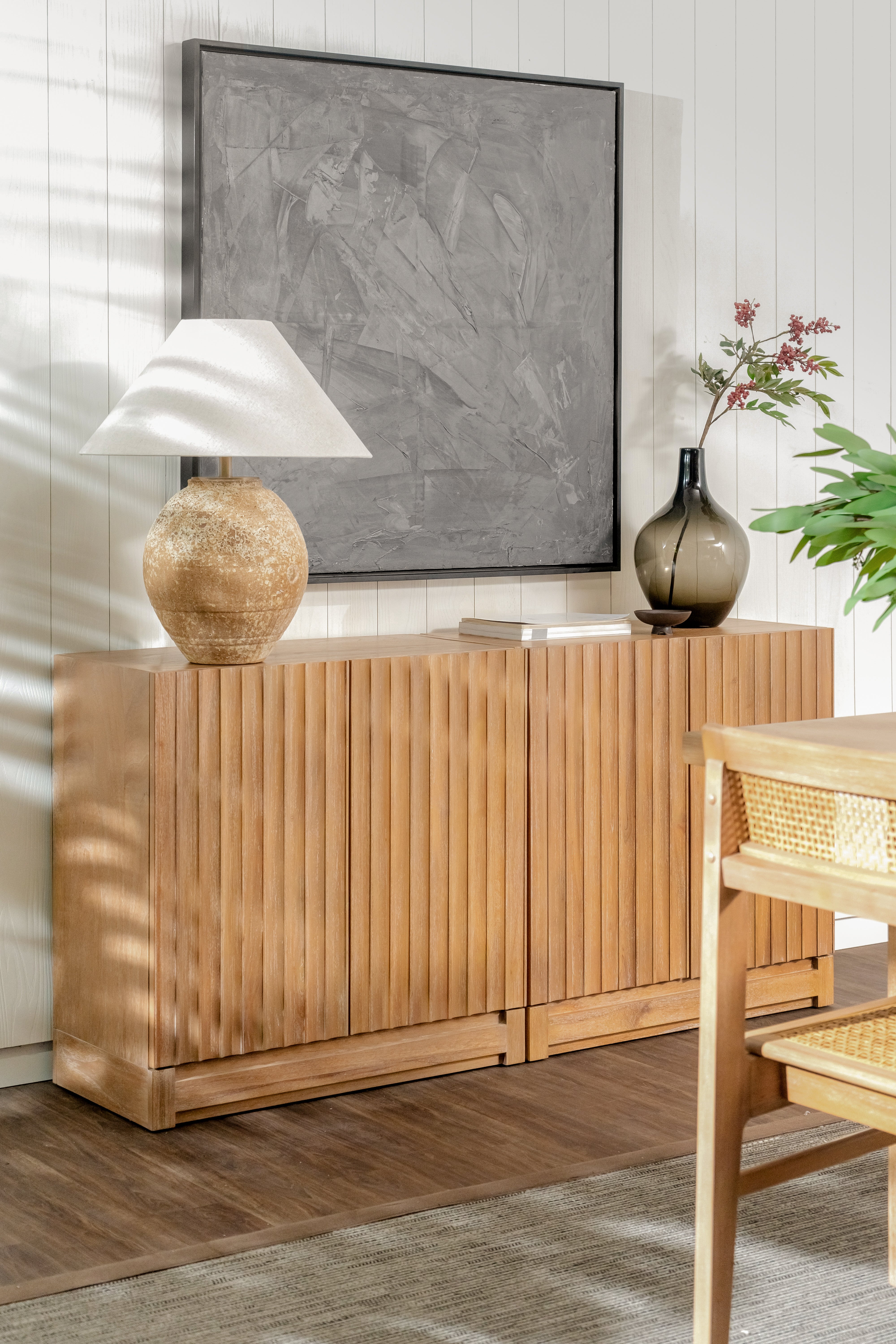 Mira - 31.5" Scalloped Modular Cabinet, Natural