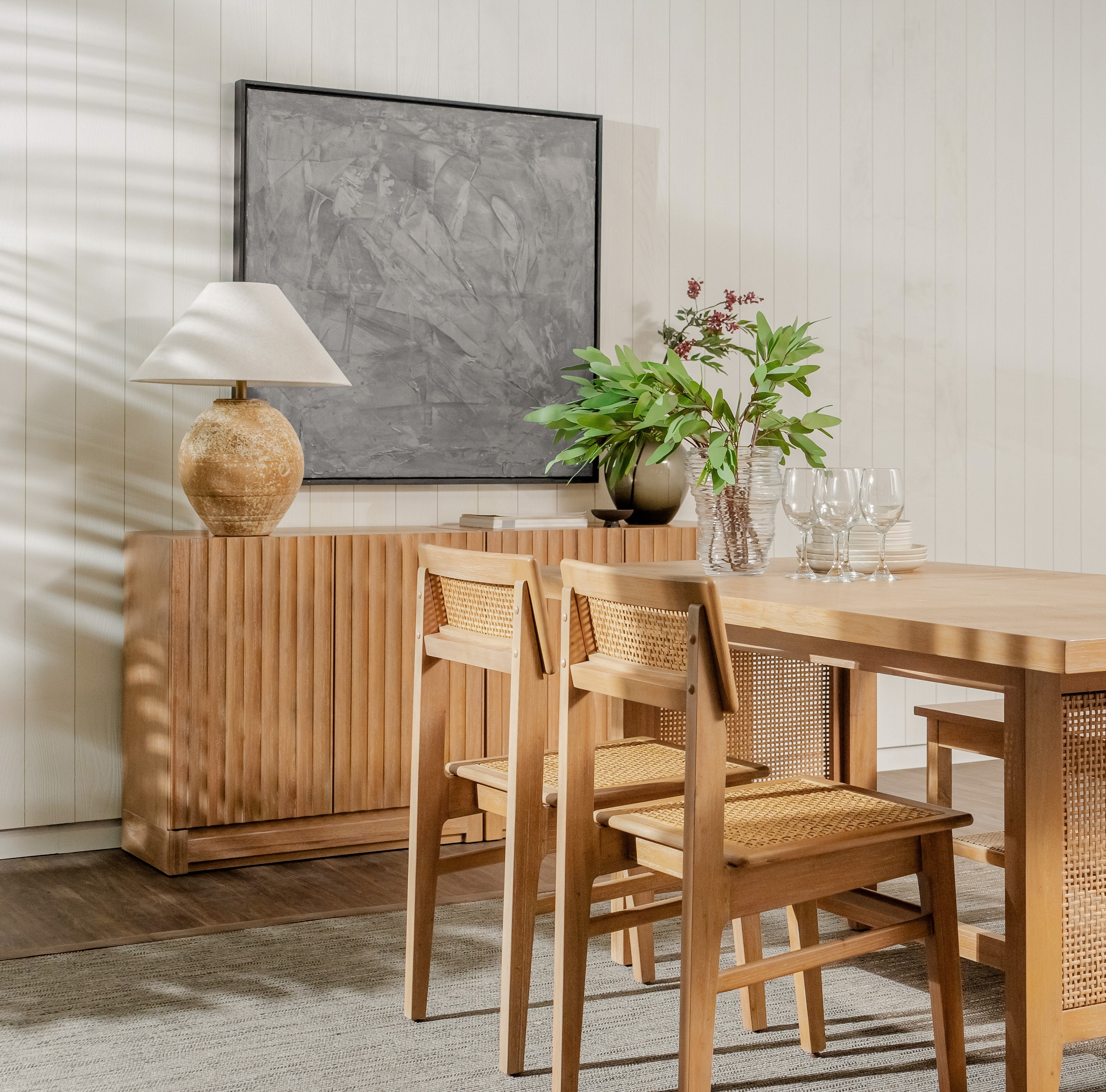 Mira - 31.5" Scalloped Modular Cabinet Doors, Natural