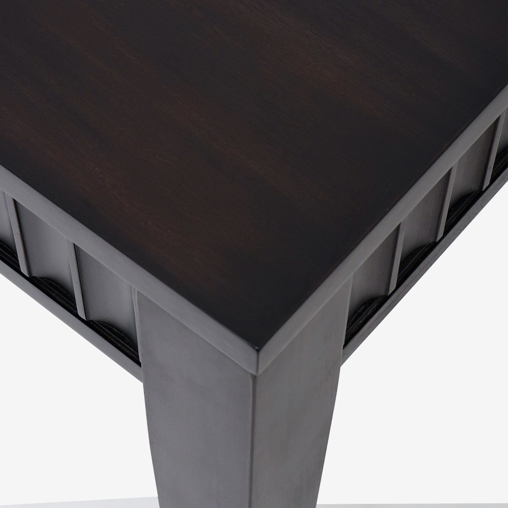 Mira - 72" x 30" Scalloped Dining Table, Black