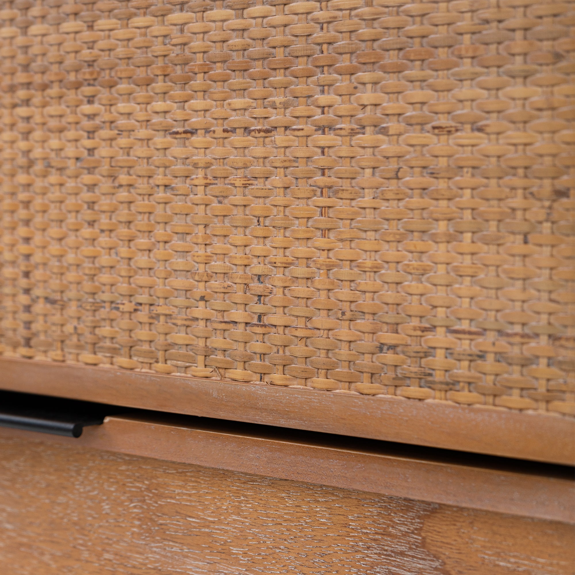 Close-up of a woven brown material surface