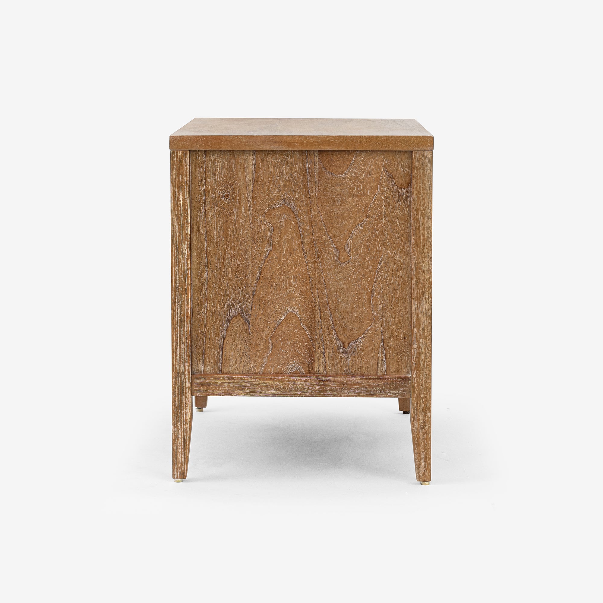 Natural Kalana 2 Drawer Rattan Nightstand rear view