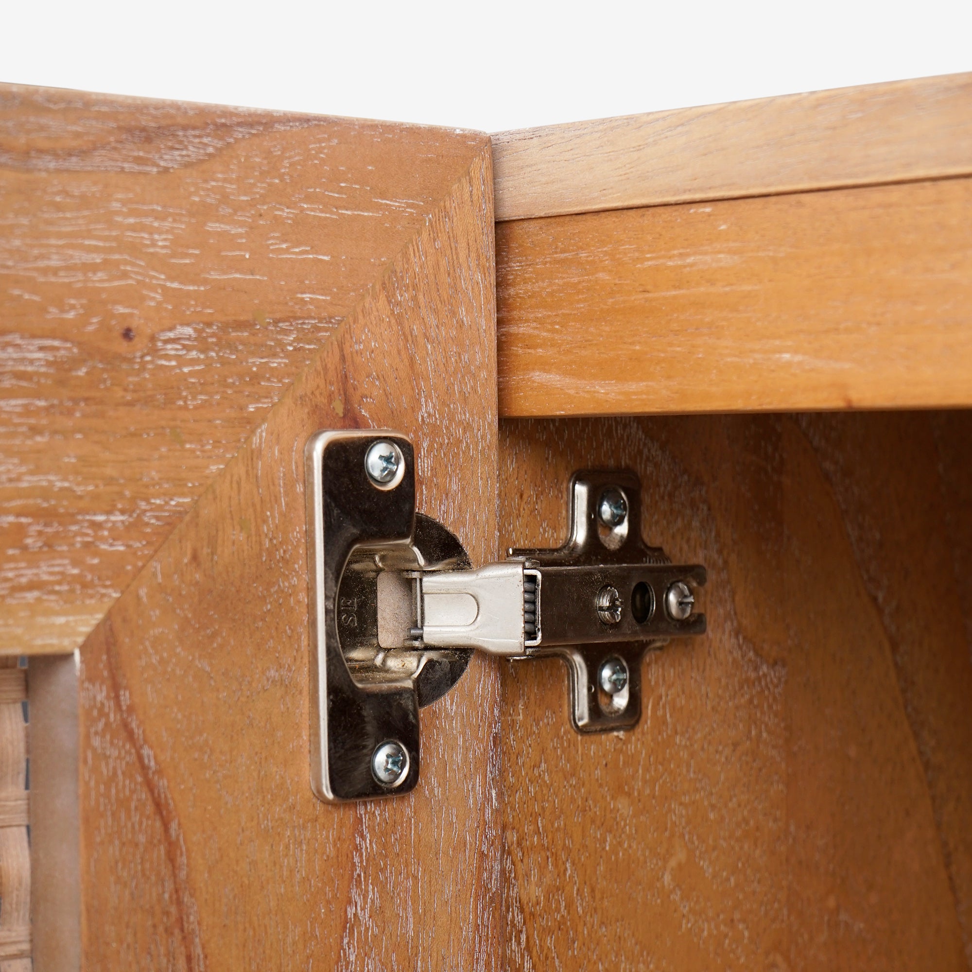 Detail Hinge Natural Liora 31.5 Rattan Modular Cabinet