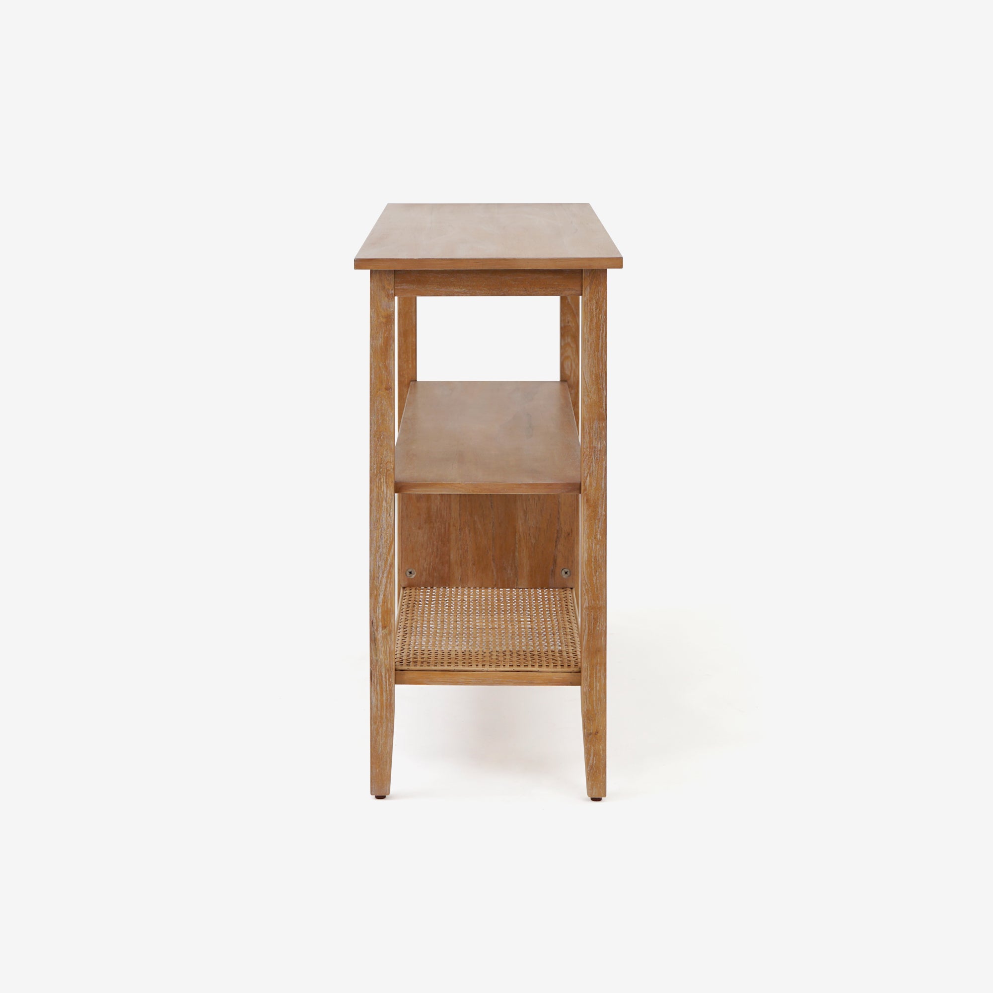 Side View Natural Liora 41 Rattan Console Table