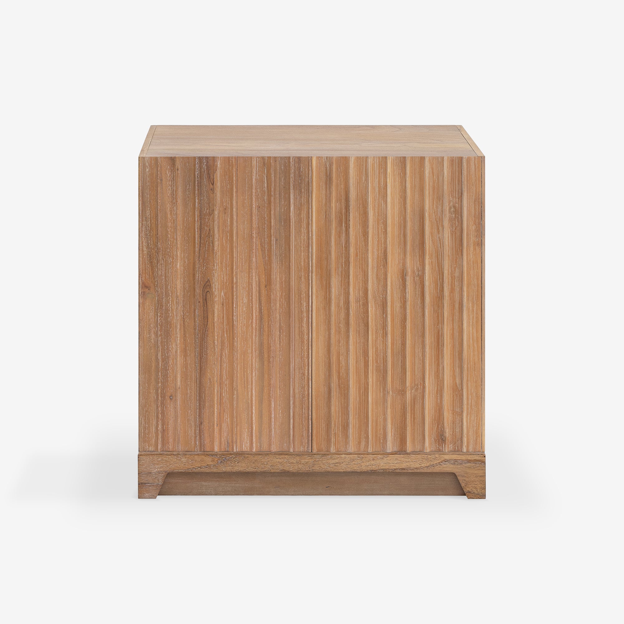 Front View Natural Mira 31.5 Scalloped Modular Cabinet