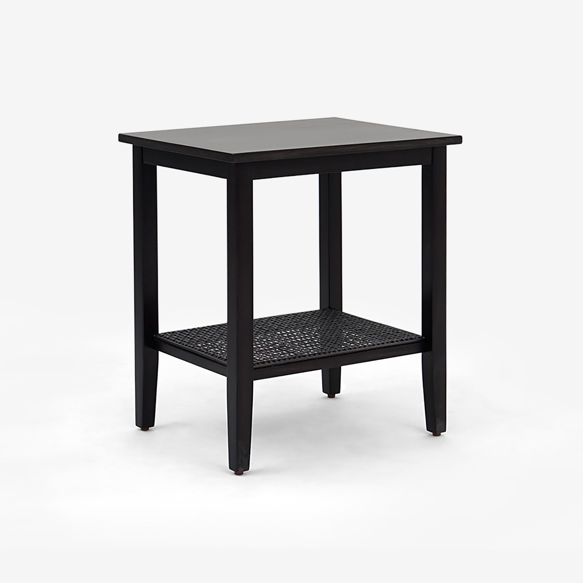 Accent Table with Shelf Rattan