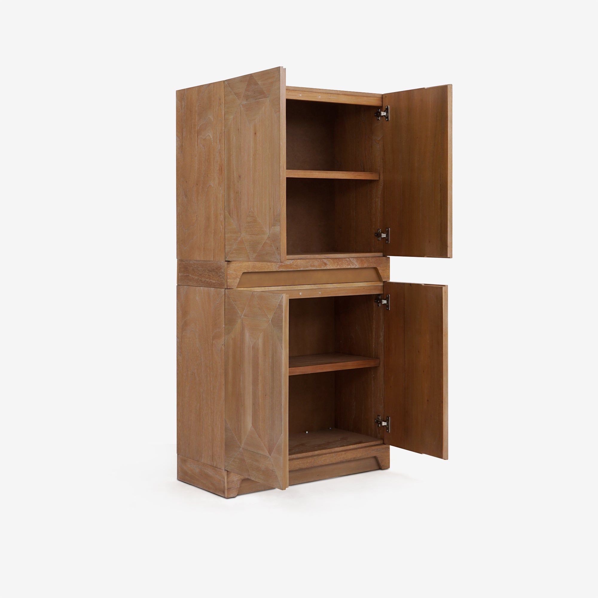 Averi - 31.5" Geometric Modular Cabinet, Natural
