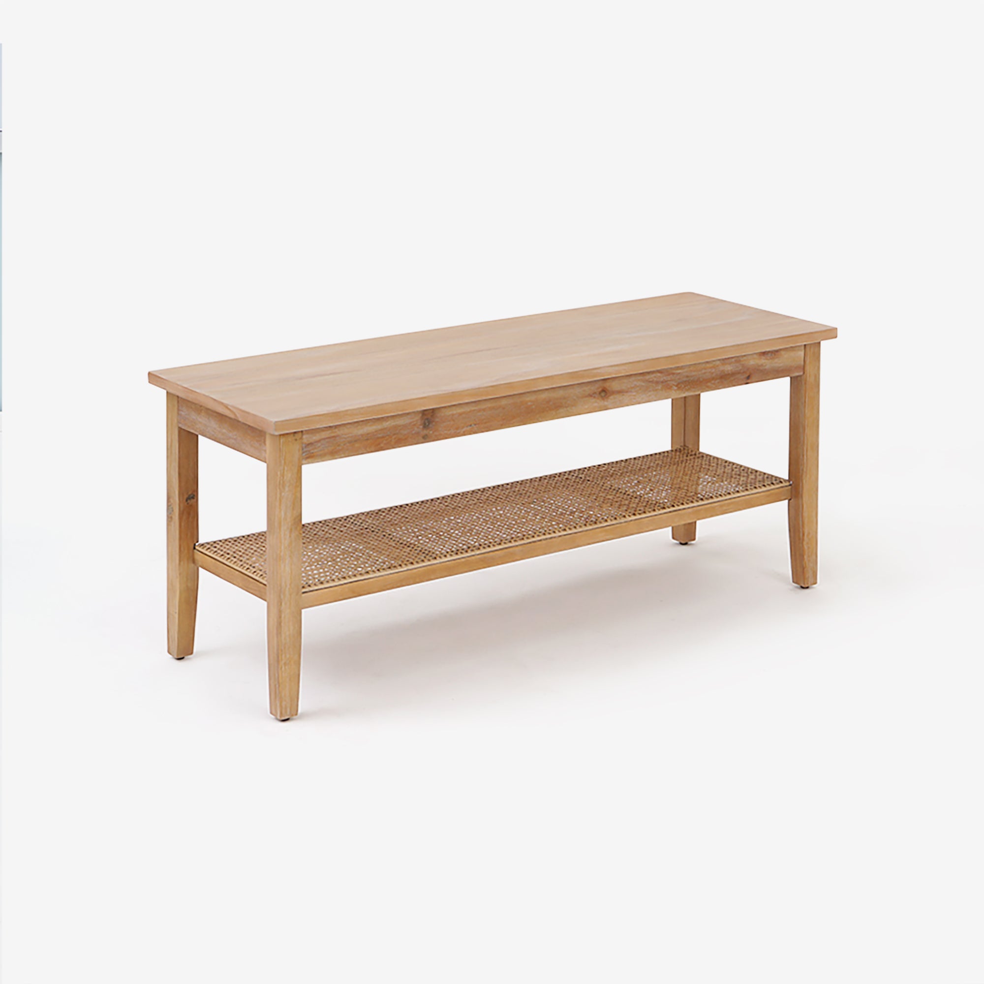 Bench with shelf Rattan