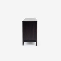 Black Kalana 6 Drawer Rattan Dresser Side View
