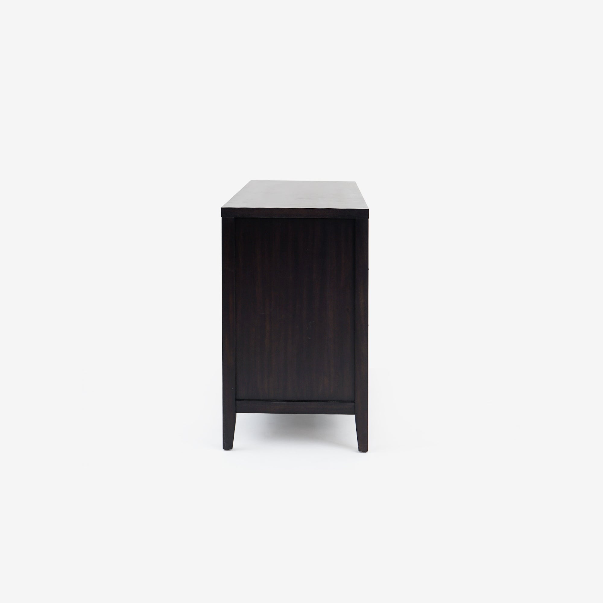 Black Kalana 6 Drawer Rattan Dresser Side View