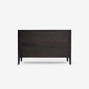 Black Kalana 6 Drawer Rattan Dresser rear view
