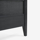 Closed up leg of Black Kalana Queen Rattan Bed