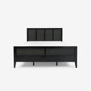 Black Kalana Queen Rattan Bed front view