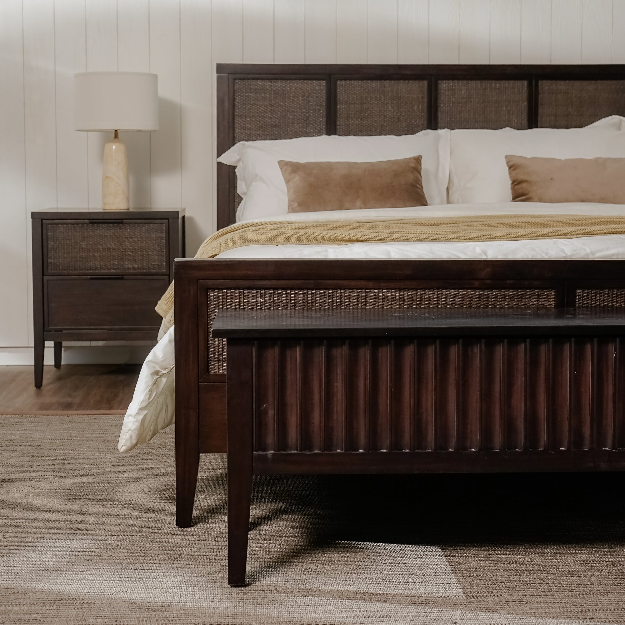 Kalana - Queen Rattan Bed, Black