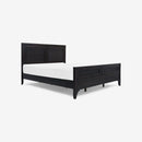 Angled View Black Lurian Queen Rattan Bed