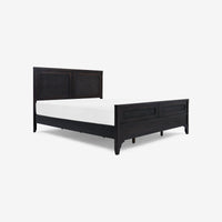 Angled View Black Lurian Queen Rattan Bed