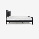 Side View Black Lurian Queen Rattan Bed