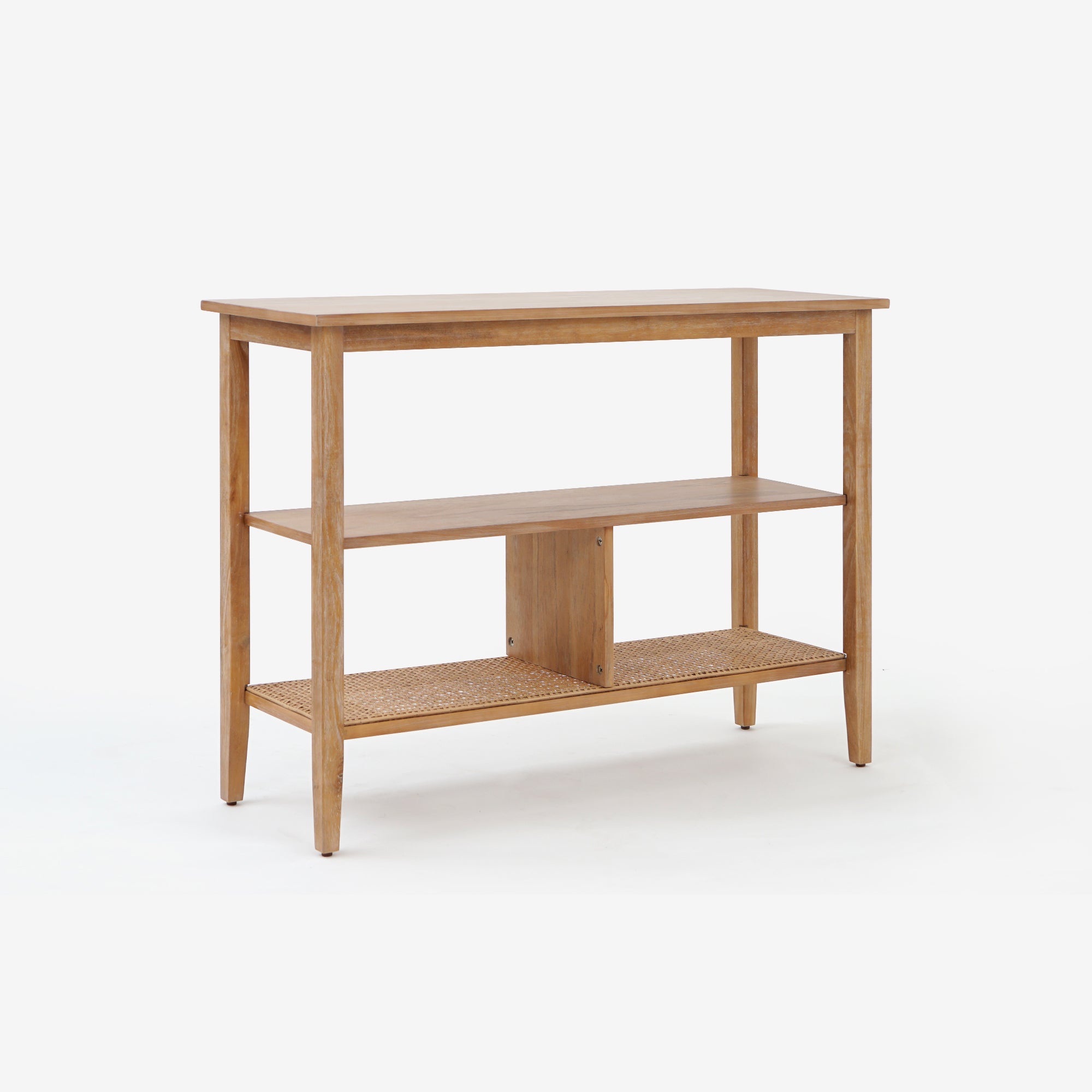 Console Table with Shelf Rattan