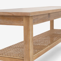 Bench with shelf Rattan