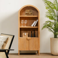 Javon - Arched Display Cabinet, Natural