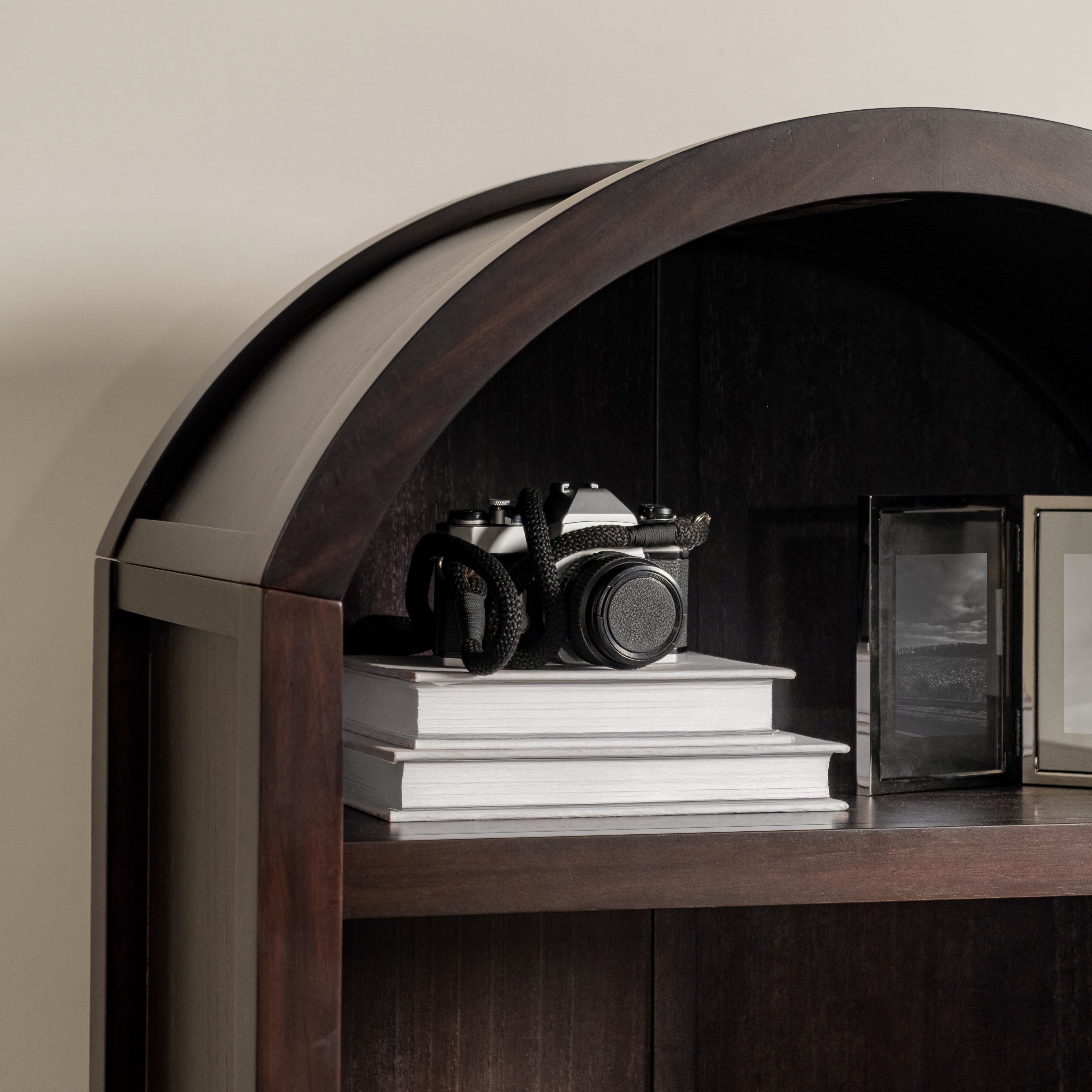 Javon - Arched Display Cabinet, Black