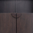 Close-up of a wooden door with a dark finish Javon Black