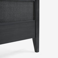 Kalana - Queen Rattan Bed, Black
