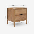 Kalana - 2-Drawer Rattan Nightstand, Natural